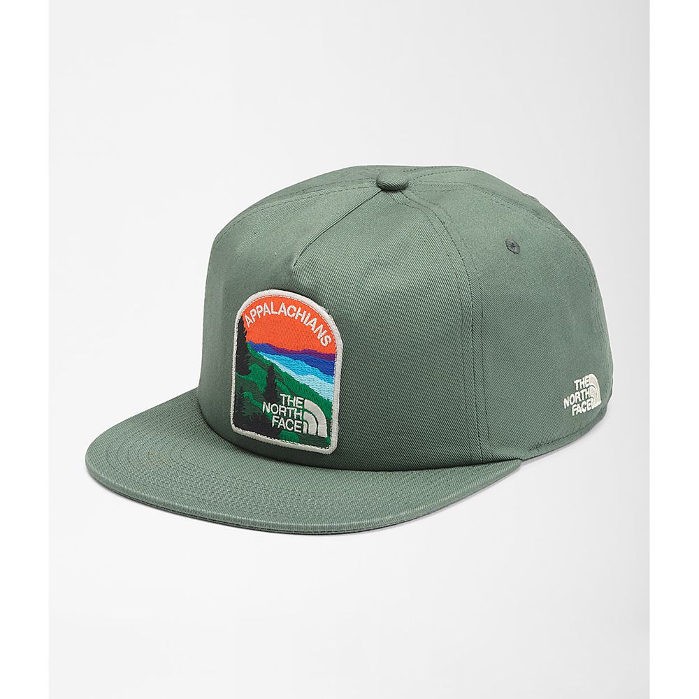 The North Face Caps Mens Australia - The North Face Embroidered Earthscape Ball Green (WJO-125938)